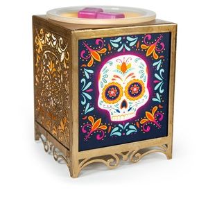 ScentSationals Sugar Skull Day Of The Dead “Color Of Life” Wax Warmer NIB